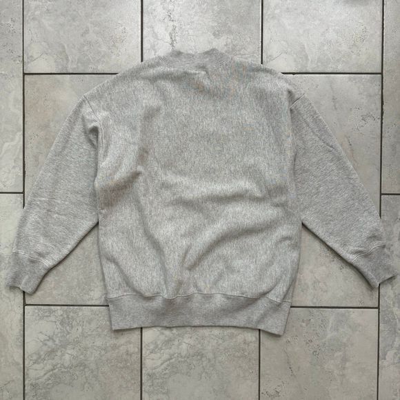 Champion Premium Reverse Weave Warm Up Size L Big Logo Crewneck Sweatshirt - Picture 7 of 8